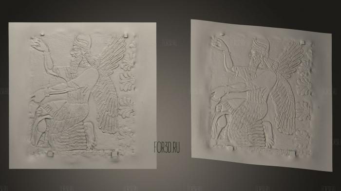 Assyrian relief stl model for CNC